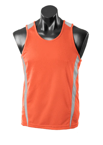 Aussie Pacific Men's Eureka Singlet 1104 Casual Wear Aussie Pacific Orange/Charcoal S 